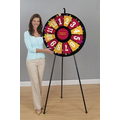12-Slot Black Floor Stand Prize Wheel Game with Lights
